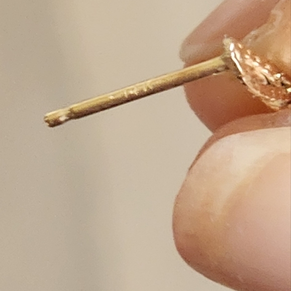 14 k Vintage Woven Braided Herringbone Drop Chain Earrings - Picture 5 of 5